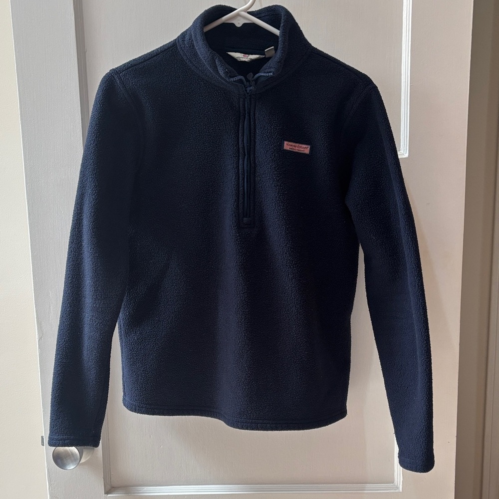 Vineyard Vines Dark Navy Half-Zip Fleece Pullover